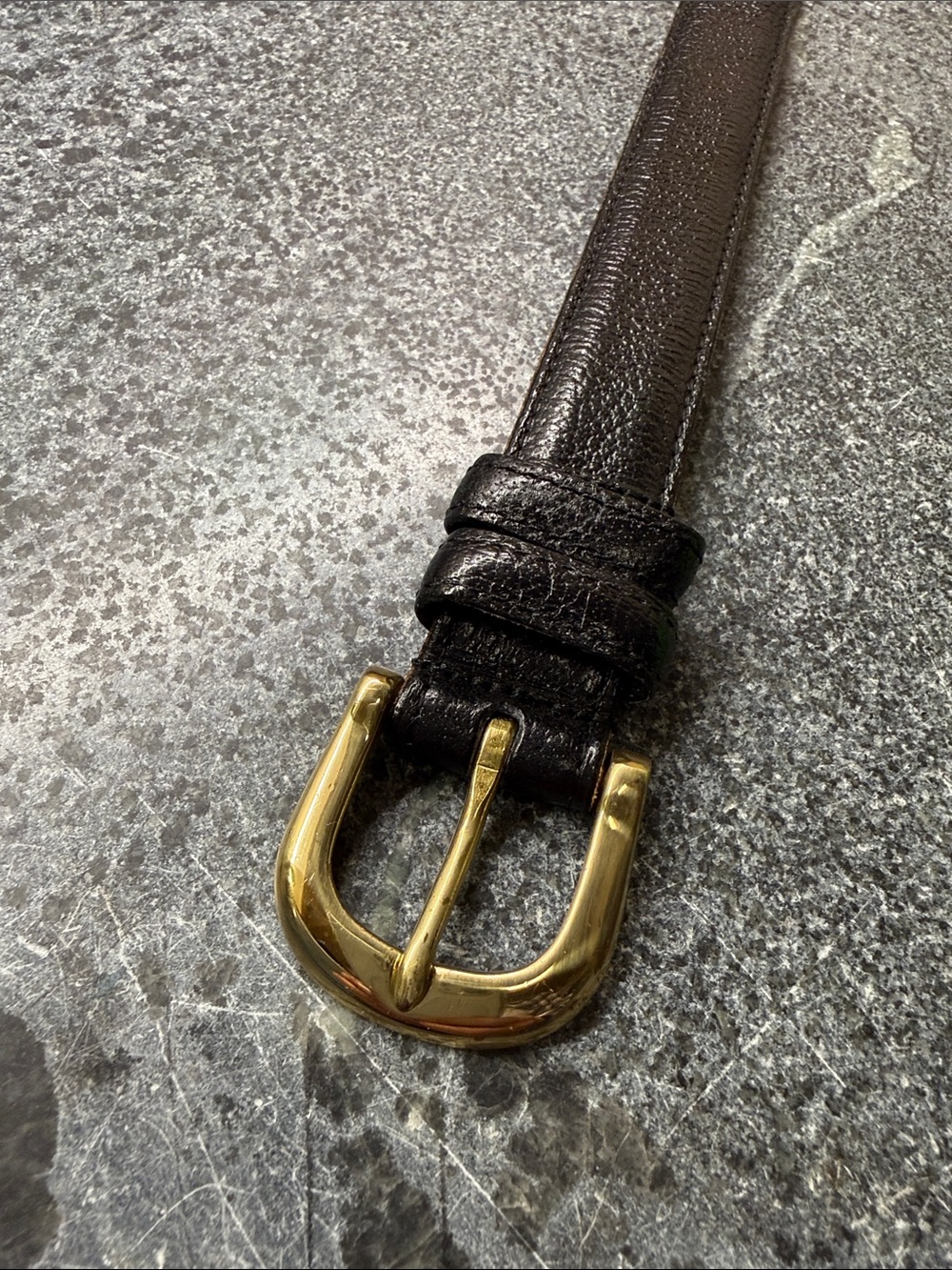 Coach Black belt with brass buckle